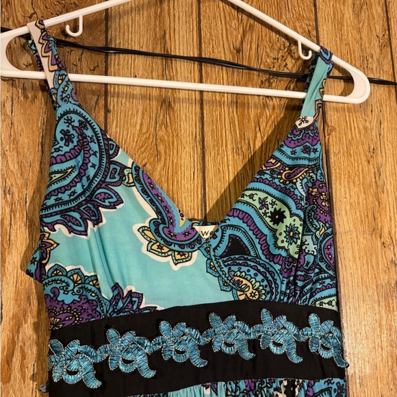 Studio West Blue and White Paisley Dress - Picture 3 of 8